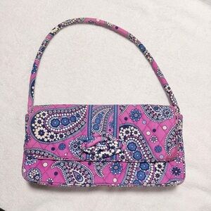 Vera Bradley Pink and Blue Paisley Shoulder Bag